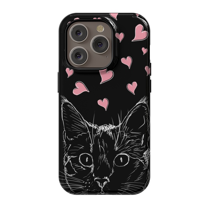 iPhone 14 Pro StrongFit In love kitten by Oana 