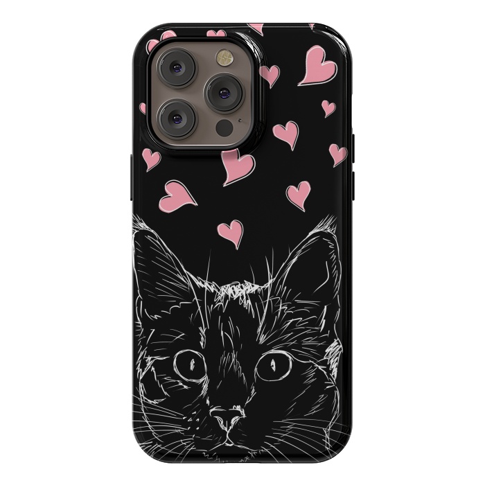 iPhone 14 Pro max StrongFit In love kitten by Oana 