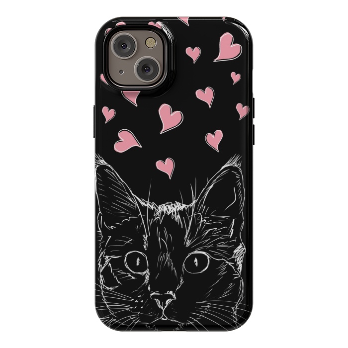 iPhone 14 Plus StrongFit In love kitten by Oana 
