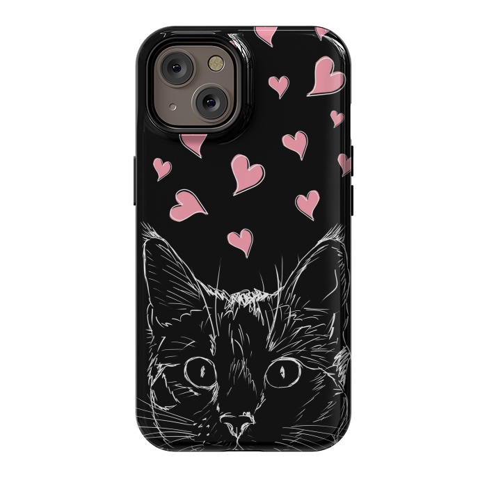 iPhone 14 StrongFit In love kitten by Oana 