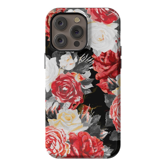 iPhone 14 Pro max StrongFit Red and white roses by Oana 