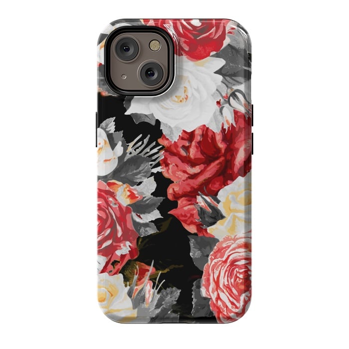 iPhone 14 StrongFit Red and white roses by Oana 