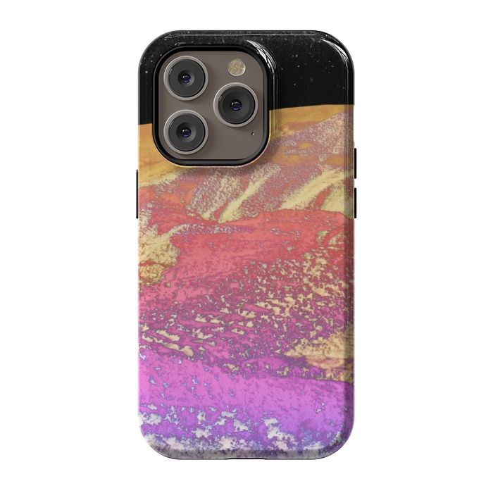 iPhone 14 Pro StrongFit Vibrant rainbow mountain by Oana 
