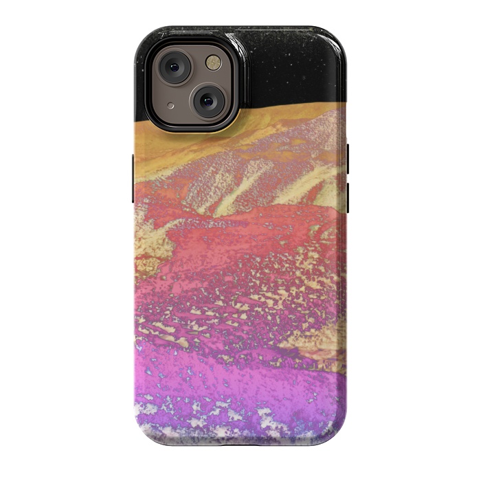 iPhone 14 StrongFit Vibrant rainbow mountain by Oana 