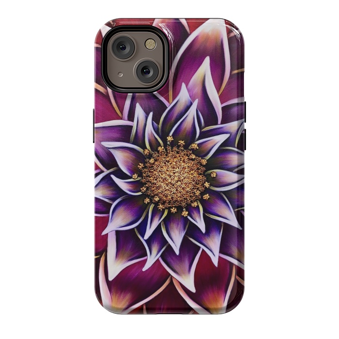 iPhone 14 StrongFit Gilded Dahlia by Denise Cassidy Wood