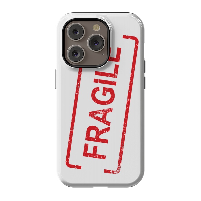 iPhone 14 Pro StrongFit Fragile Red by Martina