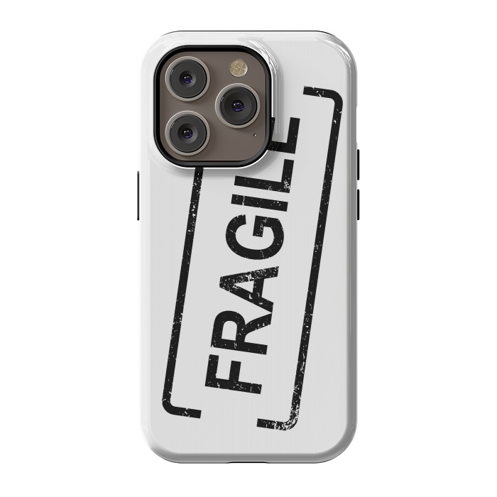 iPhone 14 Pro StrongFit Fragile Black by Martina