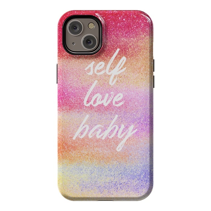iPhone 14 Plus StrongFit Self Love colorful gradient glitter by Oana 