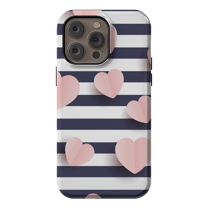 iPhone 14 Pro max StrongFit paper cut cute hearts by MALLIKA