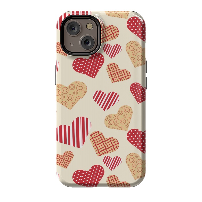 iPhone 14 StrongFit RED GOLDEN HEARTS by MALLIKA