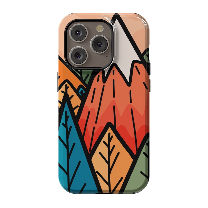 iPhone 14 Pro StrongFit The lone mountain forest by Steve Wade (Swade)