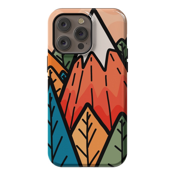 iPhone 14 Pro max StrongFit The lone mountain forest by Steve Wade (Swade)