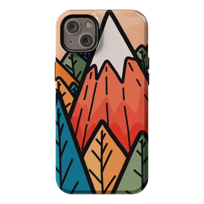 iPhone 14 Plus StrongFit The lone mountain forest by Steve Wade (Swade)