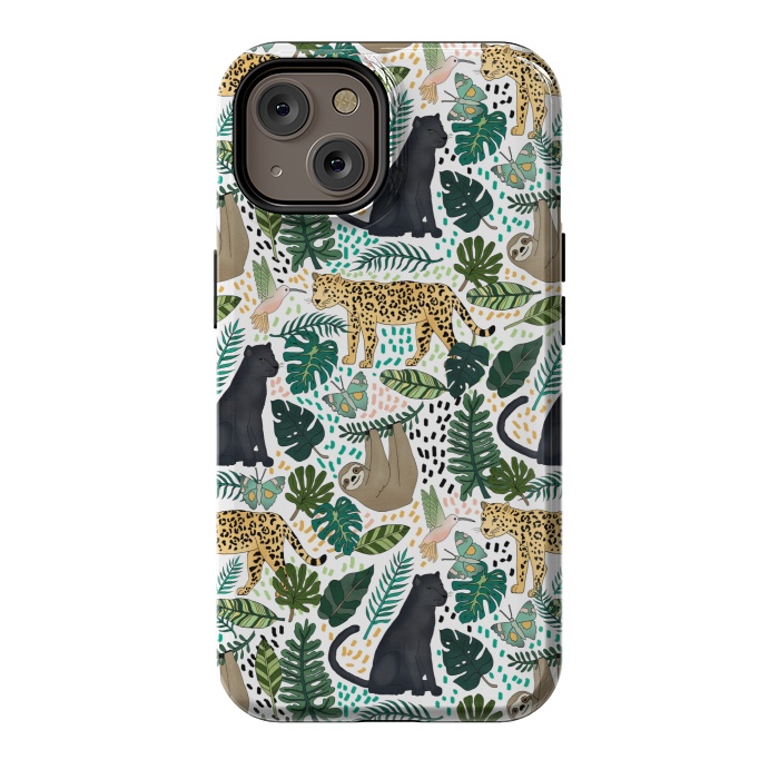 iPhone 14 StrongFit Emerald Forest Animals by Tangerine-Tane