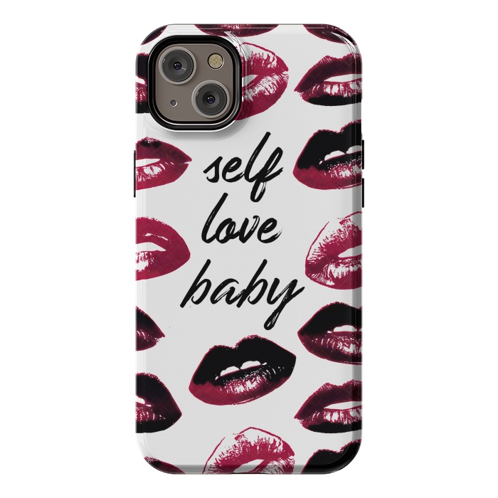 iPhone 14 Plus StrongFit Self love lipstick kisses by Oana 