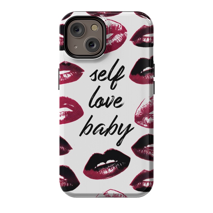 iPhone 14 StrongFit Self love lipstick kisses by Oana 
