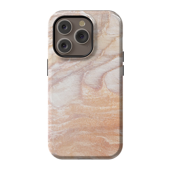 iPhone 14 Pro StrongFit Gold sandstone marble art by Oana 