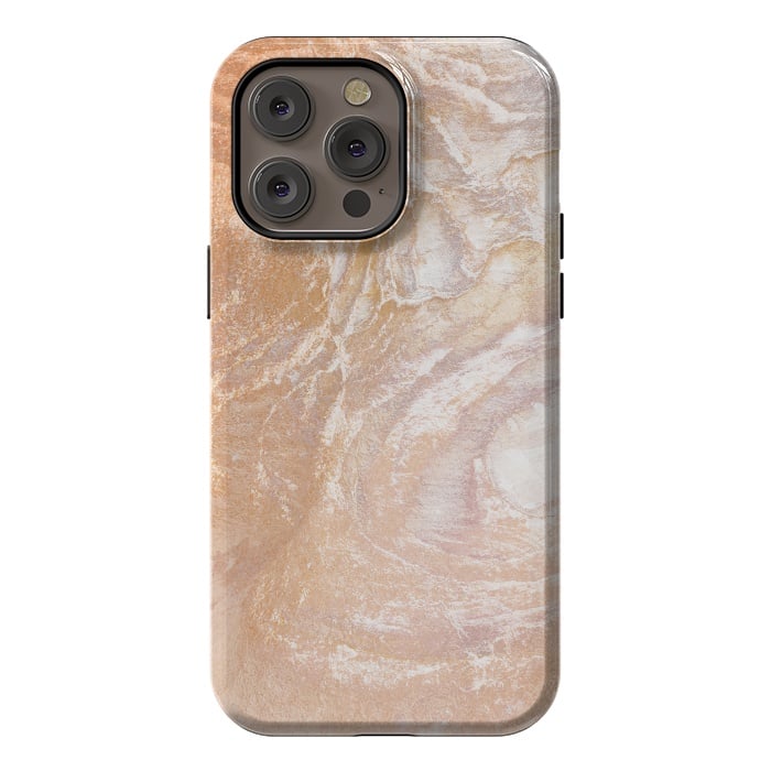 iPhone 14 Pro max StrongFit Gold sandstone marble art by Oana 
