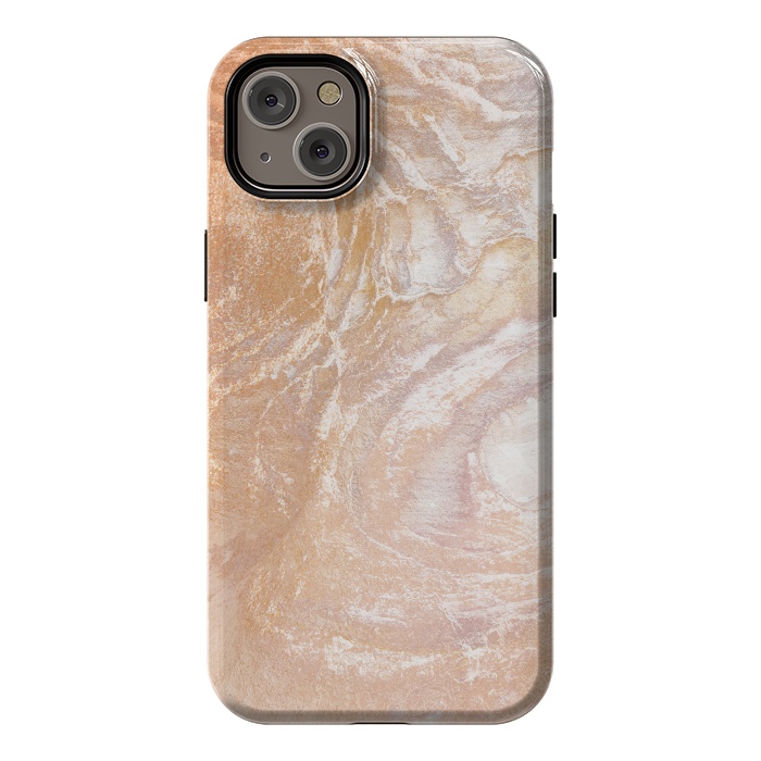 iPhone 14 Plus StrongFit Gold sandstone marble art by Oana 