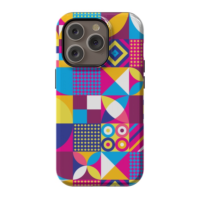iPhone 14 Pro StrongFit multi colour abstract pattern 3  by MALLIKA