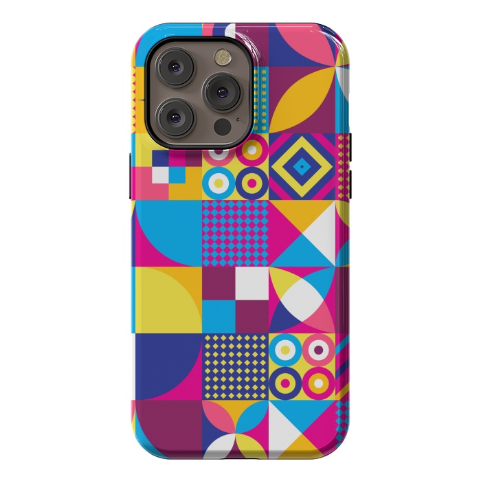 iPhone 14 Pro max StrongFit multi colour abstract pattern 3  by MALLIKA