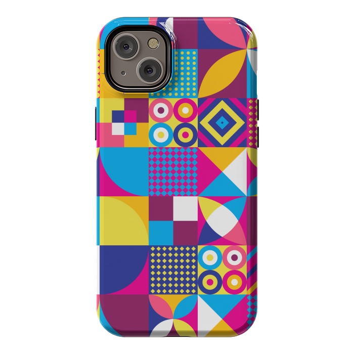 iPhone 14 Plus StrongFit multi colour abstract pattern 3  by MALLIKA