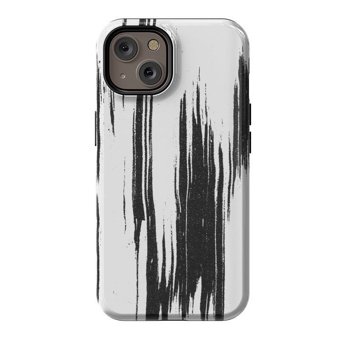 iPhone 14 StrongFit Black ink brushstroke on white background by Oana 