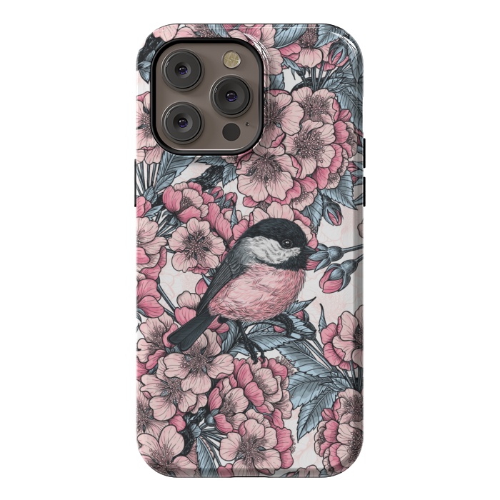 iPhone 14 Pro max StrongFit Chickadee garden by Katerina Kirilova