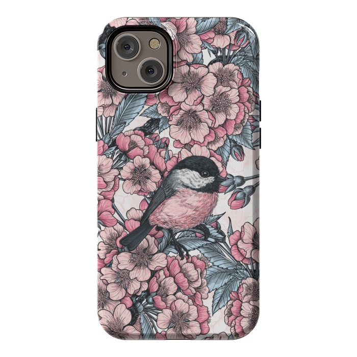 iPhone 14 Plus StrongFit Chickadee garden by Katerina Kirilova