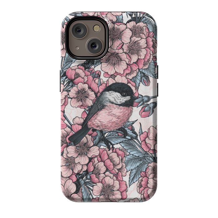 iPhone 14 StrongFit Chickadee garden by Katerina Kirilova