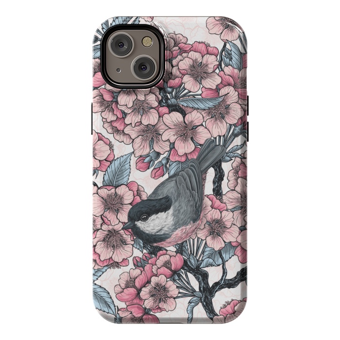 iPhone 14 Plus StrongFit Chickadee garden 2 by Katerina Kirilova