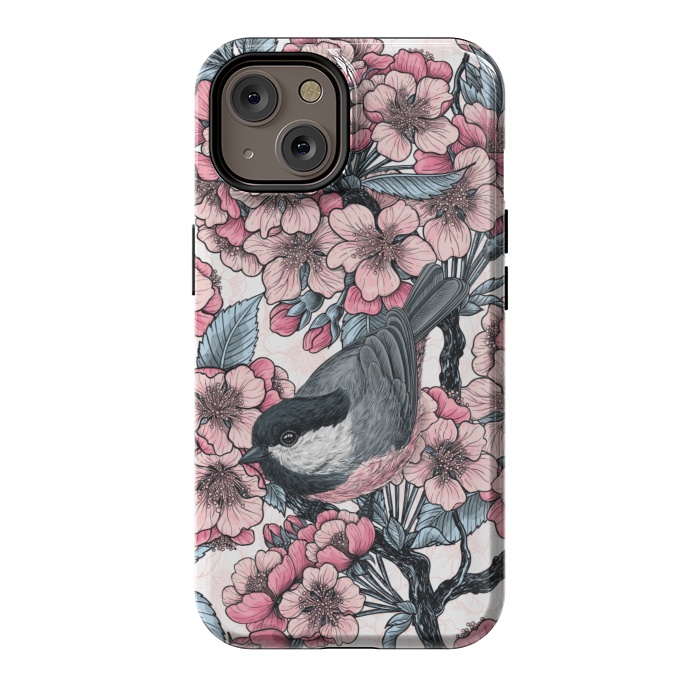 iPhone 14 StrongFit Chickadee garden 2 by Katerina Kirilova