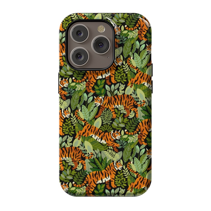 iPhone 14 Pro StrongFit Bangel Tiger Jungle  by Tigatiga