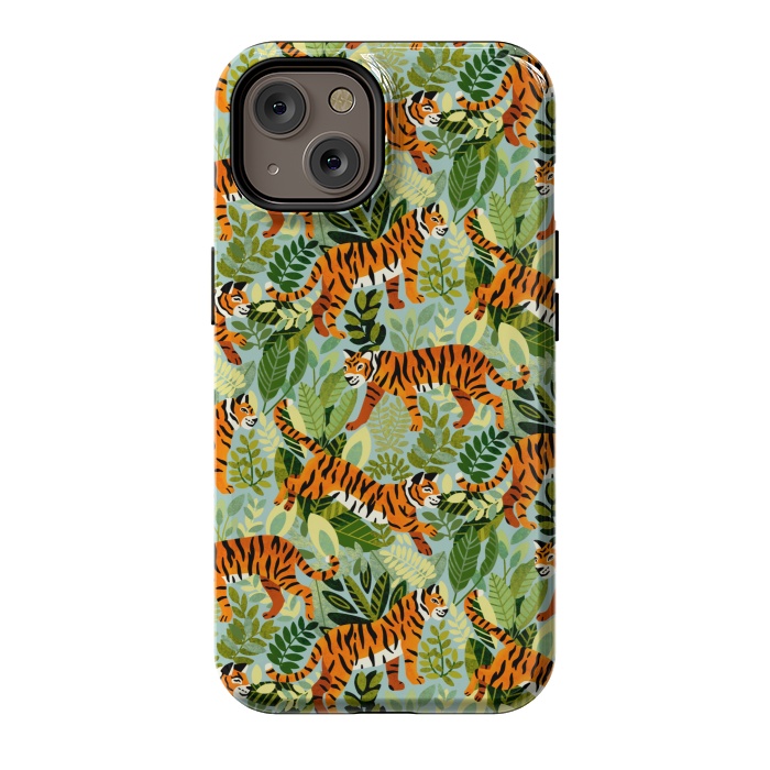 iPhone 14 StrongFit Bright Bangel Tiger Jungle  by Tigatiga