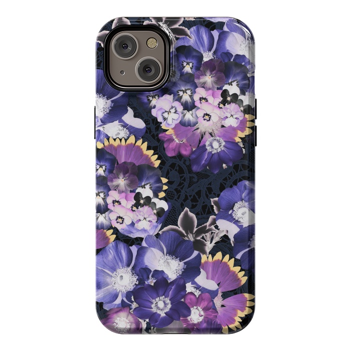 iPhone 14 Plus StrongFit Purple flowers collage by Oana 