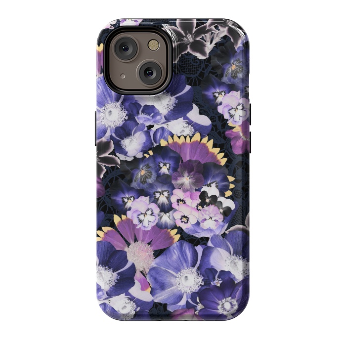 iPhone 14 StrongFit Purple flowers collage by Oana 