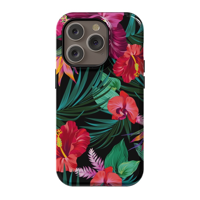 iPhone 14 Pro StrongFit Exotic Flowers by ArtsCase