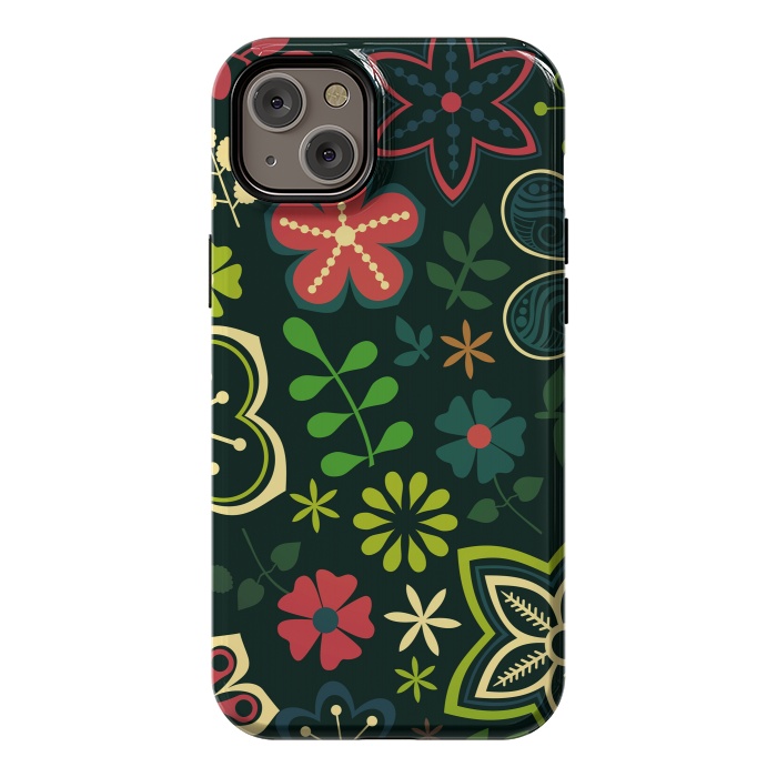 iPhone 14 Plus StrongFit Seamless Flowers and Birds by ArtsCase