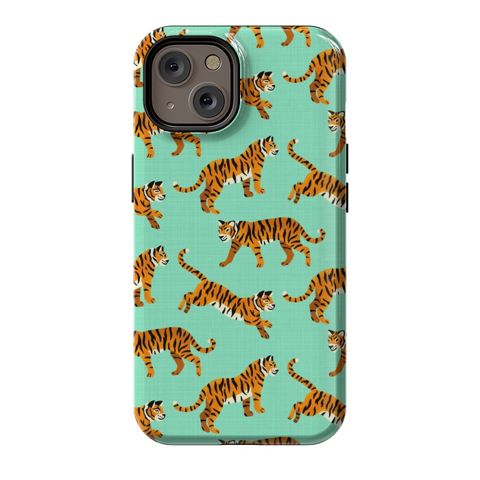 iPhone 14 StrongFit Bangel Tigers - Mint  by Tigatiga