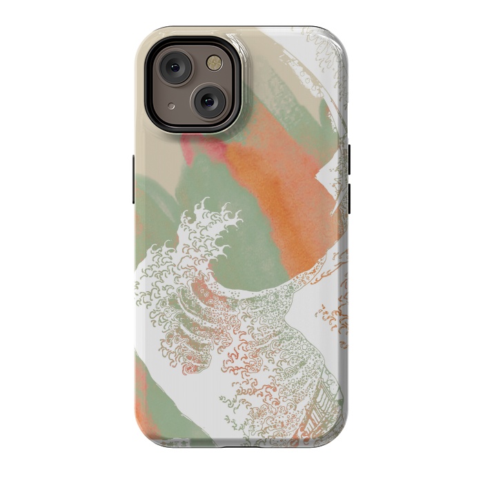 iPhone 14 StrongFit Calm into Great Wave Paint  I by ''CVogiatzi.