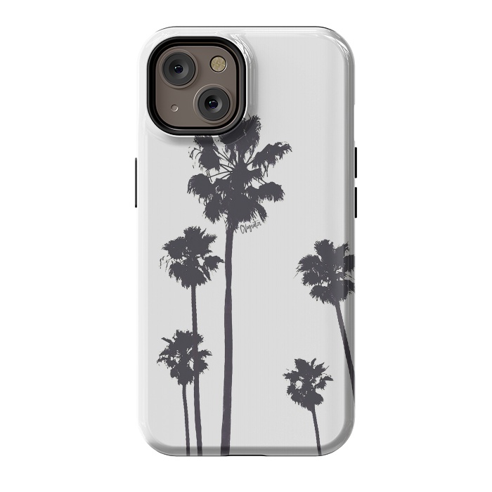 iPhone 14 StrongFit Palms & Sunset-Minimal B&W by ''CVogiatzi.