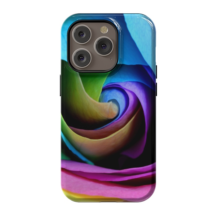 iPhone 14 Pro StrongFit colorful rose by haroulita