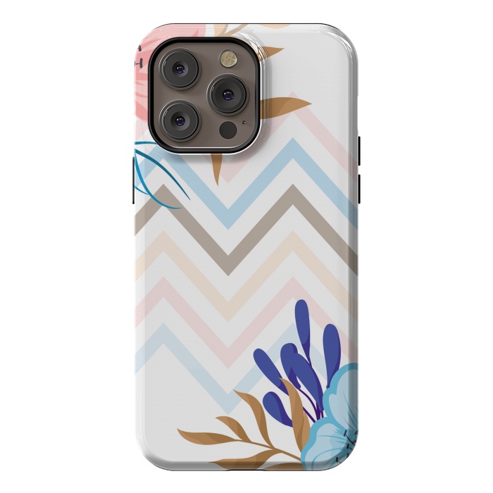 iPhone 14 Pro max StrongFit chevron flowers by haroulita