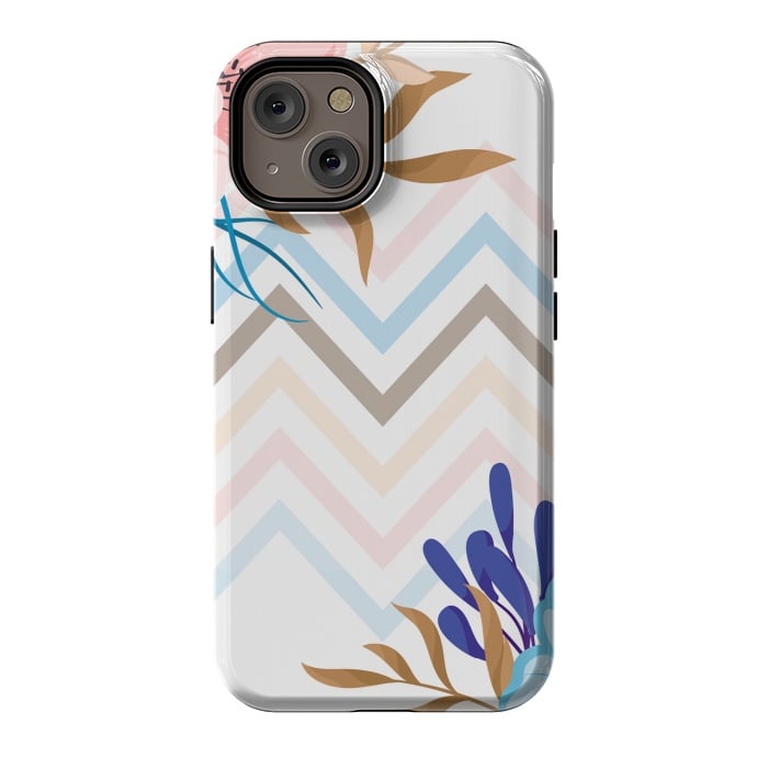 iPhone 14 StrongFit chevron flowers by haroulita