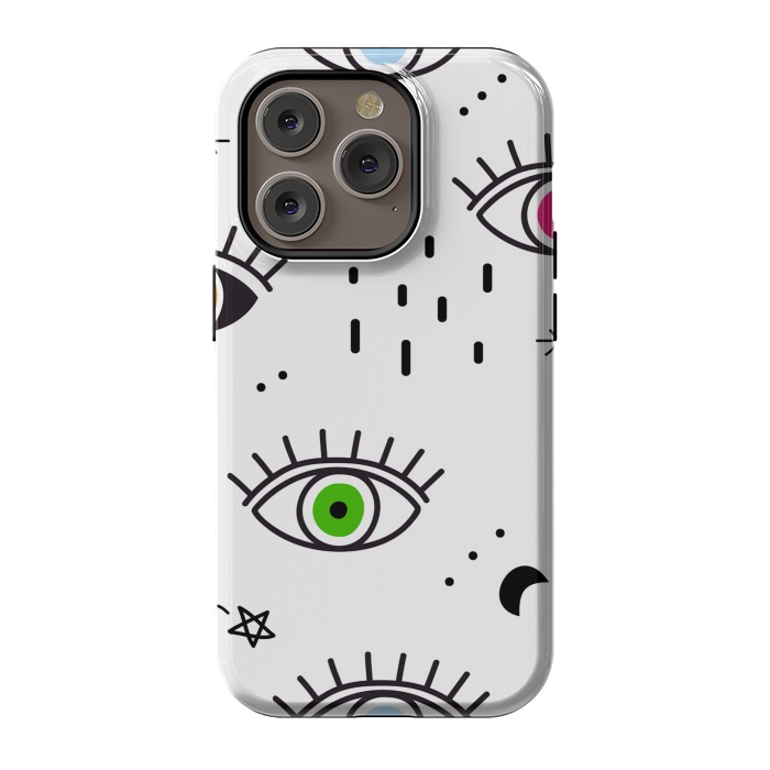 iPhone 14 Pro StrongFit evil eyes ii by haroulita
