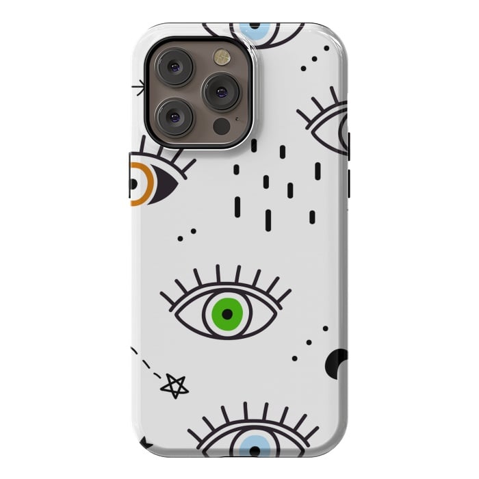 iPhone 14 Pro max StrongFit evil eyes ii by haroulita