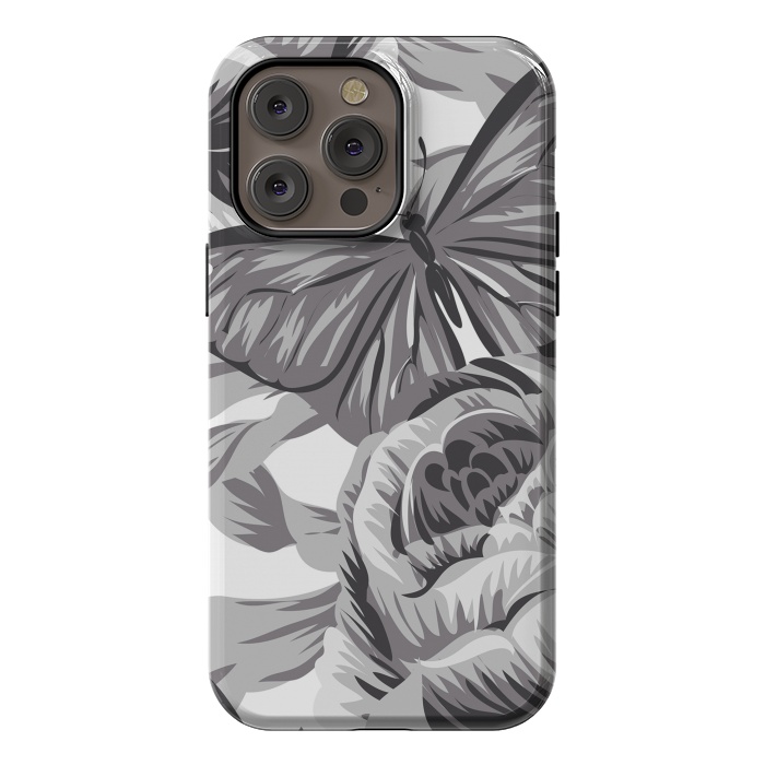 iPhone 14 Pro max StrongFit minimal floral butterfly by haroulita