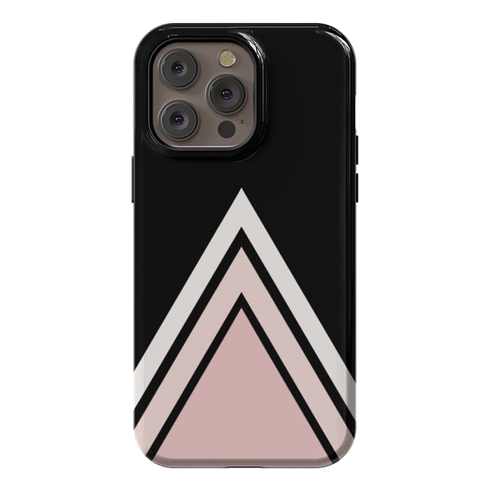 iPhone 14 Pro max StrongFit Pink triangles by Jms