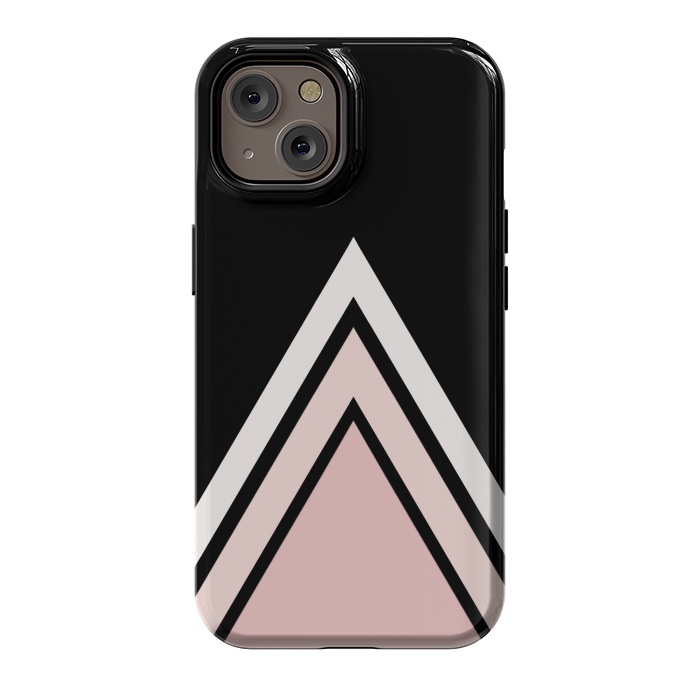 iPhone 14 StrongFit Pink triangles by Jms