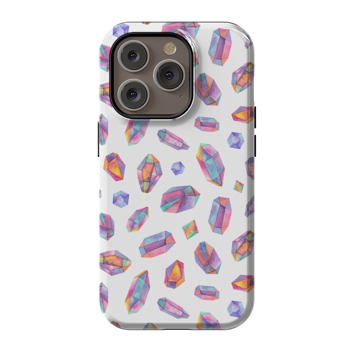 iPhone 14 Pro StrongFit purple gems by Alena Ganzhela